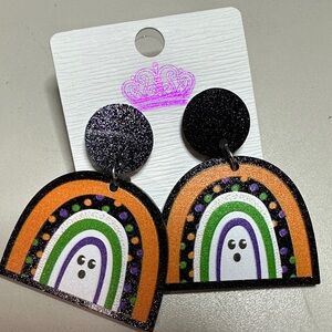 Colorful Halloween Ghost Earrings
